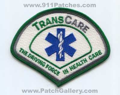 TransCare Ambulance Emergency Medical Services EMS Patch (New York) (Defunct)
Scan By: PatchGallery.com
Keywords: the driving force in health care