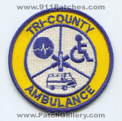 Tri-County Ambulance EMS Patch (UNKNOWN STATE)
Scan By: PatchGallery.com
Keywords: tricounty co. emt paramedic