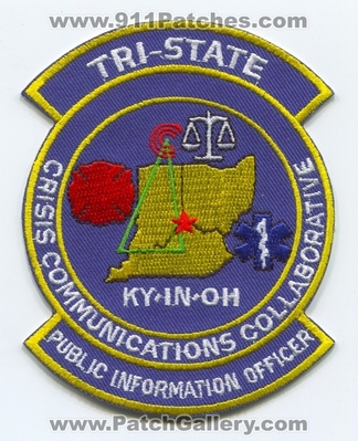 Tri-State Crisis Communications Collaborative PIO Patch (Indiana) (Kentucky) (Ohio)
Scan By: PatchGallery.com
Keywords: comm. 911 dispatcher public information officer p.i.o. fire department dept. ems