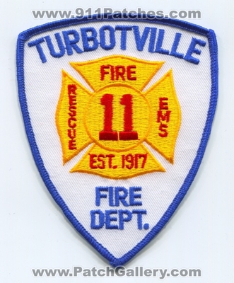 Turbotville Fire Department 11 Patch (Pennsylvania)
Scan By: PatchGallery.com
Keywords: dept. rescue ems