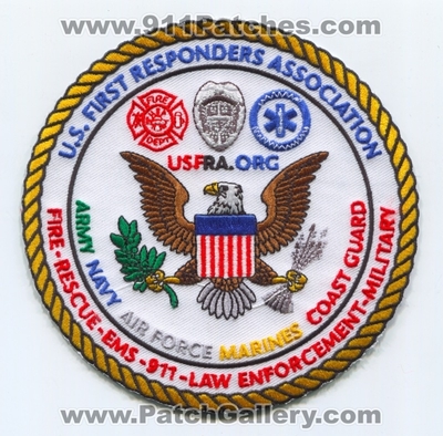 US First Responders Association USFRA.org Patch (Florida)
Scan By: PatchGallery.com
Keywords: U.S. Fire Rescue EMS 911 Law Enforcement Military Army Navy USN Air Force USAF Marines USMC Coast Guard USCG