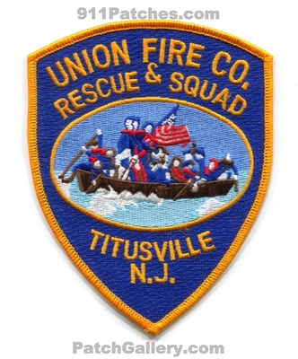 Union Fire Company and Rescue Squad Titusville Patch (New Jersey)
Scan By: PatchGallery.com
Keywords: co. & department dept.