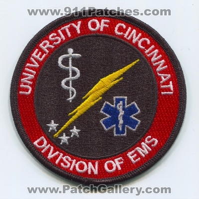 University of Cincinnati Division of Emergency Medical Services EMS Patch (Ohio)
Scan By: PatchGallery.com
Keywords: ambulance emt paramedic