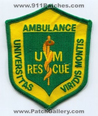 University of Vermont Ambulance Rescue (Vermont)
Scan By: PatchGallery.com
Keywords: ems uvm