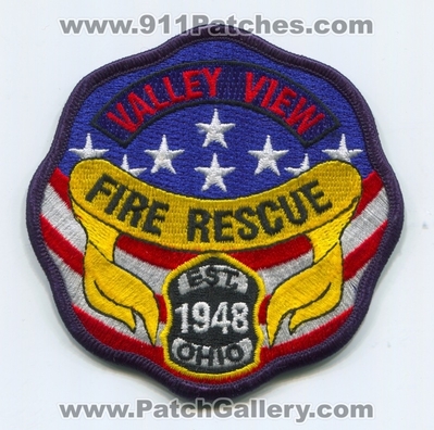 Valley View Fire Rescue Department Patch (Ohio)
Scan By: PatchGallery.com
Keywords: dept. est. 1948