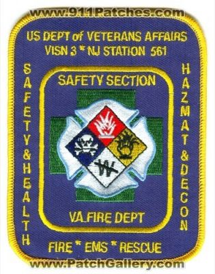 Veterans Affairs Fire Department Station 561 Visn 3 (New Jersey)
Scan By: PatchGallery.com
Keywords: us dept. of va nj safety & and health hazmat haz-mat decon ems rescue safety section