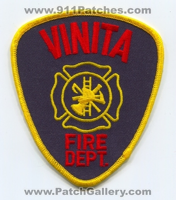 Vinita Fire Department Patch (Oklahoma)
Scan By: PatchGallery.com
Keywords: dept.