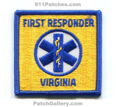 Virginia State First Responder EMS Patch (Virginia)
Scan By: PatchGallery.com
Keywords: certified licensed registered emergency medical services ambulance