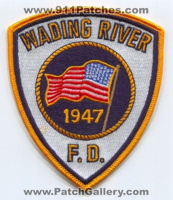 Wading River Fire Department Patch (New York)
Scan By: PatchGallery.com
Keywords: dept. fd f.d.