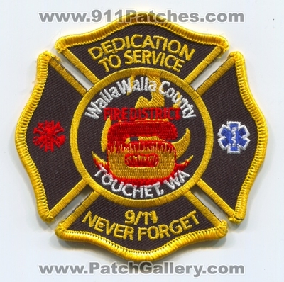 Walla Walla County Fire District 6 Touchet Patch (Washington)
Scan By: PatchGallery.com
Keywords: co dist. number no. #6 department dept. Dedication to Service - 9/11 Never Forget
