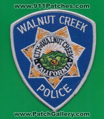 Walnut Creek Police Department (California)
Thanks to PaulsFirePatches.com for this scan. 
Keywords: dept. city of