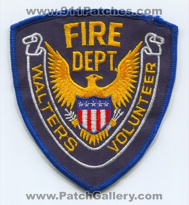 Walters Volunteer Fire Department Patch (UNKNOWN STATE)
Scan By: PatchGallery.com
Keywords: vol. dept.