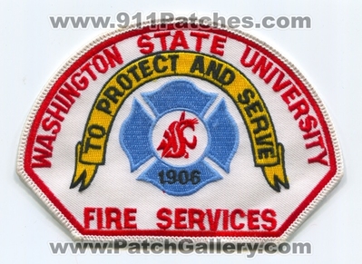 Washington State University Fire Services Patch (Washington)
Scan By: PatchGallery.com
Keywords: wsu college to protect and serve 1906