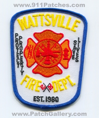 Wattsville Fire Department Patch (Alabama)
Scan By: PatchGallery.com
Keywords: dept. protect property save lives est. 1980