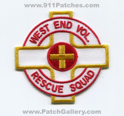 West End Volunteer Rescue Squad Ambulance EMS Patch (Virginia)
Scan By: PatchGallery.com
Keywords: vol. emt paramedic