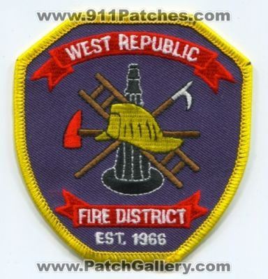 West Republic Fire Protection District (Missouir)
Scan By: PatchGallery.com
Keywords: department dept.