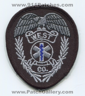 West Ambulance Emergency Medical Services EMS Patch (UNKNOWN STATE)
S[b]Scan From: Our Collection[/b]
Keywords: co. county company