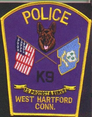 West Hartford Police K-9
Thanks to EmblemAndPatchSales.com for this scan.
Keywords: connecticut k9