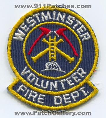 Westminster Volunteer Fire Department Patch (Colorado)
[b]Scan From: Our Collection[/b]
Keywords: vol. dept. vfd