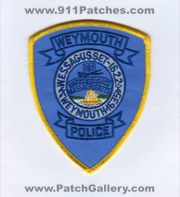 Weymouth Police Department (Massachusetts)
Scan By: PatchGallery.com
Keywords: dept.