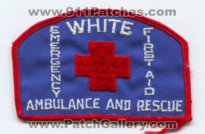 White Ambulance and Rescue Emergency First Aid EMS Patch (UNKNOWN STATE)
Scan By: PatchGallery.com
Keywords: emt paramedic