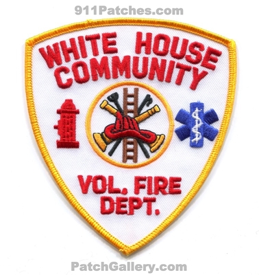 White House Community Volunteer Fire Department Patch (Tennessee)
Scan By: PatchGallery.com
Keywords: comm. vol. dept.