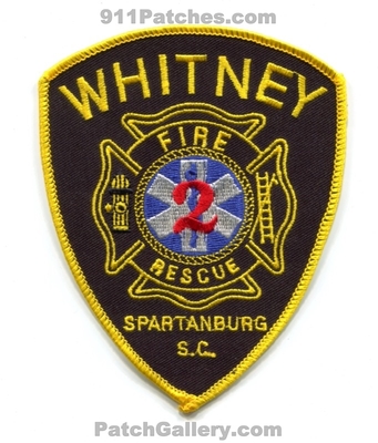 Whitney Fire Rescue Department 2 Spartanburg Patch (South Carolina)
Scan By: PatchGallery.com
Keywords: dept.