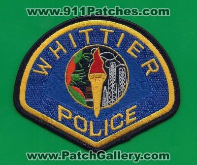 Whittier Police Department (California)
Thanks to PaulsFirePatches.com for this scan. 
Keywords: dept.