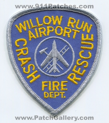 Willow Run Airport Fire Department Crash Fire Rescue CFR Patch (Michigan)
Scan By: PatchGallery.com
Keywords: Dept. C.F.R. ARFF A.R.F.F. Aircraft Rescue Firefighter Firefighting