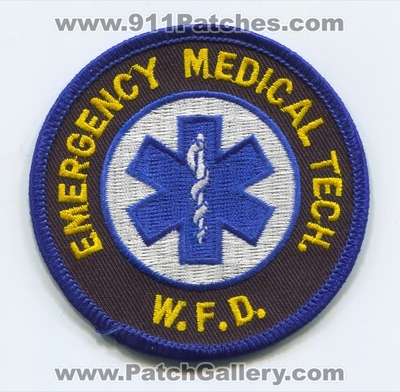 Wilmington Fire Department Emergency Medical Technician EMT Patch (North Carolina)
Scan By: PatchGallery.com
Keywords: dept. w.f.d. wfd tech. ems