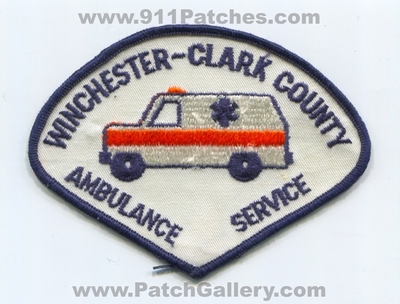 Winchester Clark County Ambulance Service EMS Patch (Kentucky)
Scan By: PatchGallery.com
Keywords: co.