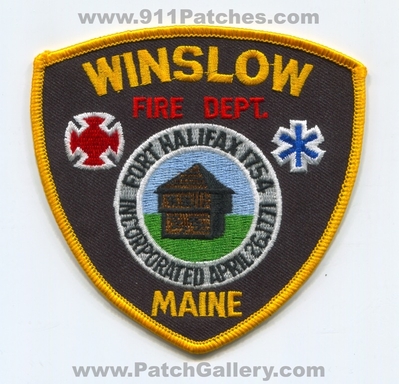 Winslow Fire Department Patch (Maine)
Scan By: PatchGallery.com
Keywords: dept. fort ft. halifax 1754 incorporated april 26, 1771