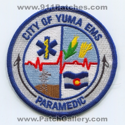 Yuma Emergency Medical Services EMS Paramedic Patch (Colorado)
[b]Scan From: Our Collection[/b]
Keywords: city of ambulance