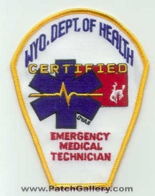 Wyoming Department of Health Certified Emergency Medical Technician (Wyoming)
Thanks to Emergency_Medic for this scan.
Keywords: wyo. dept. state ems