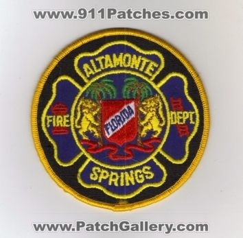 Altamonte Springs Fire Dept (Florida)
Thanks to diveresq5 for this scan.
Keywords: department
