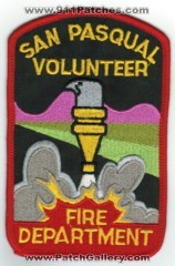 San Pasqual Volunteer Fire Department (California)
Thanks to PaulsFirePatches.com for this scan.
Keywords: dept.