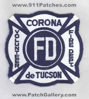 Corona de Tucson Volunteer Fire Department (Arizona)
Thanks to firevette for this scan.
Keywords: dept fd