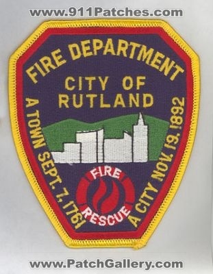 Rutland Fire Department (Vermont)
Thanks to firevette for this scan.
Keywords: city of