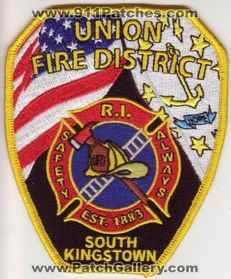 Union Fire District of South Kingstown (Rhode Island)
Thanks to captsnug1 for this scan.
Keywords: r.i. ri
