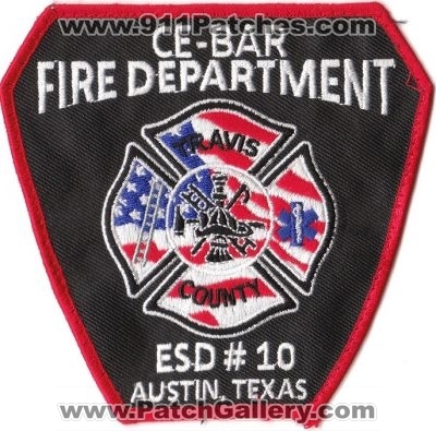 Ce-Bar Fire Department (Texas)
Thanks to rbrown962 for this scan.
Keywords: cebar dept. esd. number #10 austin county