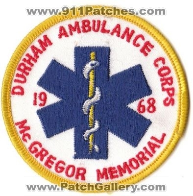 Durham Ambulance Corps (New Hampshire)
Thanks to rbrown962 for this scan.
Keywords: ems mcgregor memorial