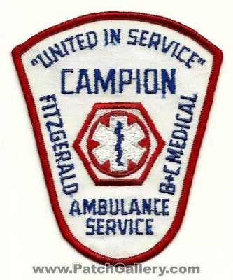 Campion Ambulance Service (Connecticut)
Thanks to conorlahiff for this scan.
Keywords: ems fitzgerald b+c medical