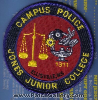 Jones Junior College Campus Police Department (Mississippi)
Thanks to rduckp for this scan.
Keywords: dept. ellisville ms