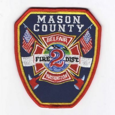 Mason County Fire District 2 Belfair Patch (Washington)
Thanks to firebadge for this scan.
Keywords: co. dist. number no. #2 department dept.
