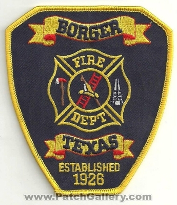 BORGER FIRE DEPARTMENT
Thanks to Ronnie5411 for this scan.
