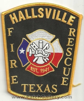 HALLSVILLE FIRE DEPARTMENT
Thanks to Ronnie5411 for this scan.
