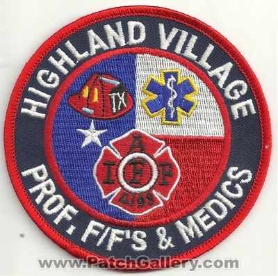 HIGHLAND VILLAGE PROFESSIONAL FIREFIGHTERS AND MEDICS
Thanks to Ronnie5411 for this scan.
