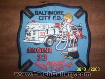 BALTIMORE CITY FIRE DEPARTMENT ENGINE 33
Thanks to Ronnie5411 for this picture.
