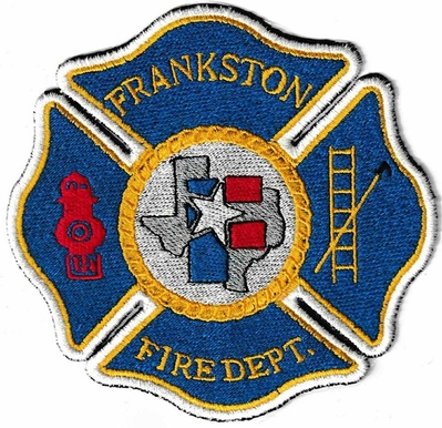 Frankston Fire Department Patch (Texas)
Thanks to Ronnie5411 for this scan.
