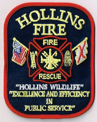 Hollins Fire Rescue Department Patch (Alabama)
Thanks to Ronnie5411 for this scan.
Keywords: dept. wildlife excellence and efficiency in public service